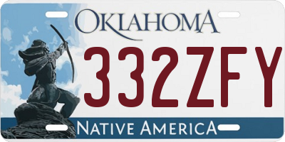 OK license plate 332ZFY
