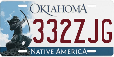 OK license plate 332ZJG