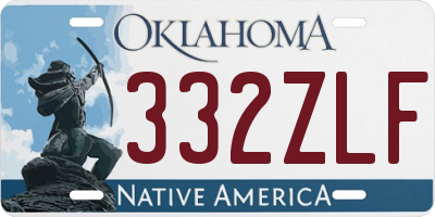 OK license plate 332ZLF