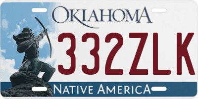 OK license plate 332ZLK