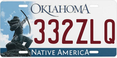 OK license plate 332ZLQ