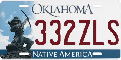 OK license plate 332ZLS