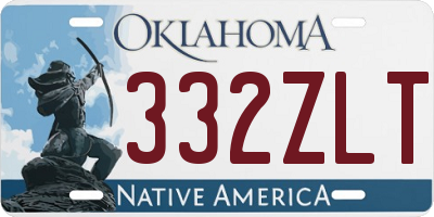OK license plate 332ZLT
