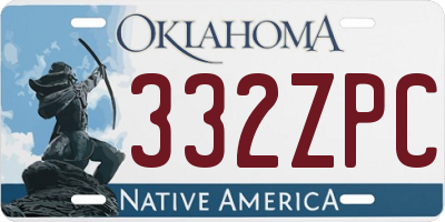 OK license plate 332ZPC