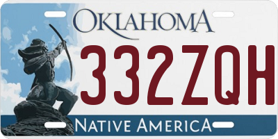 OK license plate 332ZQH