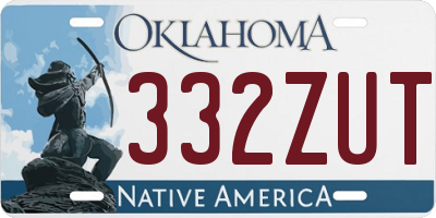 OK license plate 332ZUT