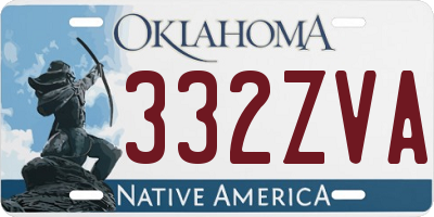 OK license plate 332ZVA