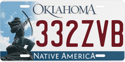 OK license plate 332ZVB