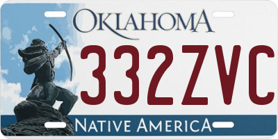 OK license plate 332ZVC