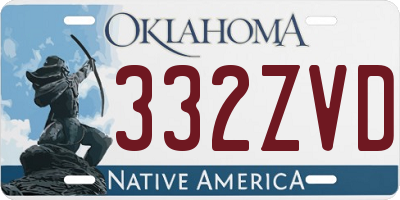 OK license plate 332ZVD