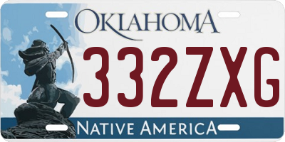 OK license plate 332ZXG
