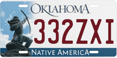 OK license plate 332ZXI
