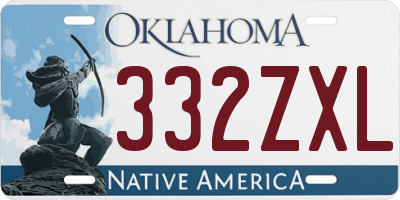 OK license plate 332ZXL