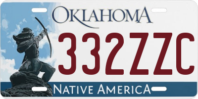 OK license plate 332ZZC