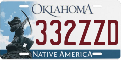 OK license plate 332ZZD