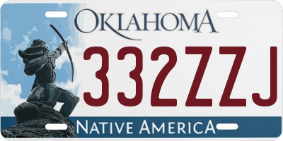 OK license plate 332ZZJ