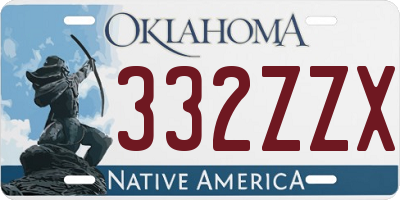 OK license plate 332ZZX