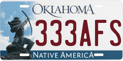 OK license plate 333AFS