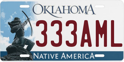 OK license plate 333AML