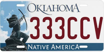 OK license plate 333CCV