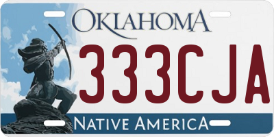OK license plate 333CJA