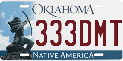 OK license plate 333DMT