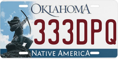 OK license plate 333DPQ