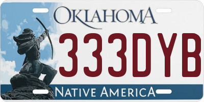 OK license plate 333DYB