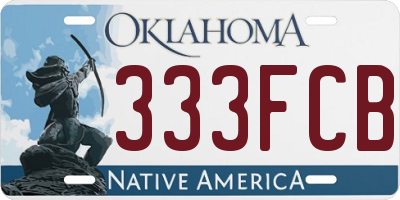 OK license plate 333FCB