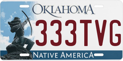 OK license plate 333TVG