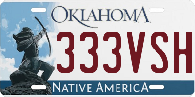 OK license plate 333VSH