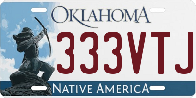 OK license plate 333VTJ