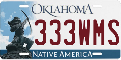 OK license plate 333WMS