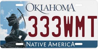 OK license plate 333WMT
