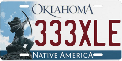 OK license plate 333XLE