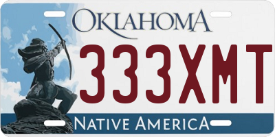 OK license plate 333XMT