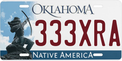OK license plate 333XRA