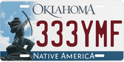 OK license plate 333YMF