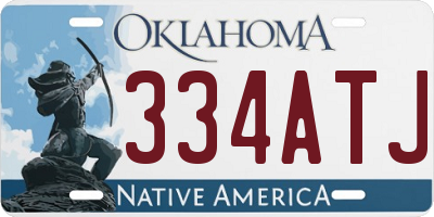 OK license plate 334ATJ