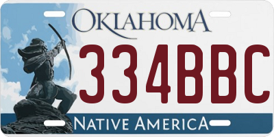 OK license plate 334BBC