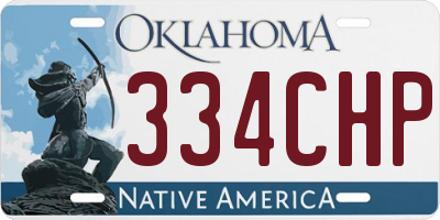 OK license plate 334CHP