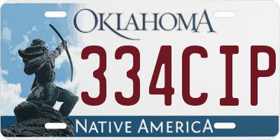 OK license plate 334CIP