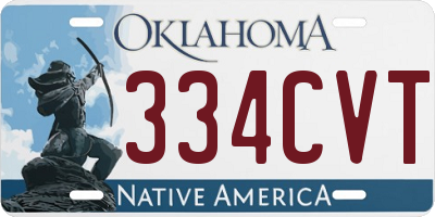 OK license plate 334CVT