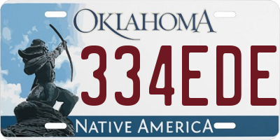 OK license plate 334EDE