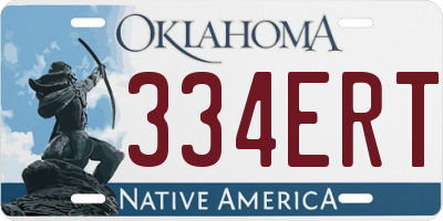 OK license plate 334ERT