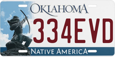 OK license plate 334EVD