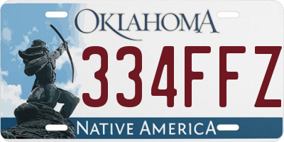 OK license plate 334FFZ