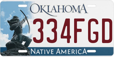 OK license plate 334FGD