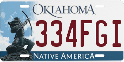 OK license plate 334FGI