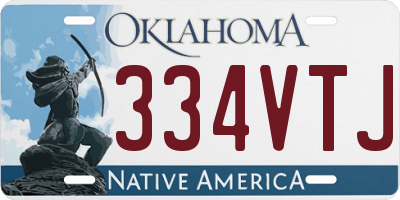 OK license plate 334VTJ